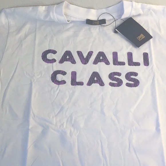 Cavalli Class Women White Short Sleeve Tee - Picture 3 of 8